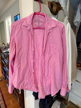 Frank & Eileen Pink Cotton Button-Up Shirt